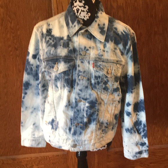 Levi’s Ex-Boyfriend Trucker Jean Jacket Tie Dye M NWT - Picture 2 of 10